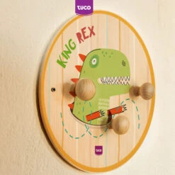 Onlywood Attaccapanni Bambini DINO Con Disegni Colorati