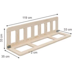 Protezione Anticaduta Per Letto 120cm Naturale VitaliSpa -Cameretta Per Bambini 59180565 3