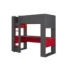 Letto A Soppalco Gamer + Scrivania Con LED E Vani Portaoggetti Integrati 90 X 200 Cm Antracite E Rosso - NOAH 1 Letto A Soppalco Gamer + Scrivania Con LED E Vani Portaoggetti Integrati 90 X 200 Cm Antracite E Rosso - NOAH -Cameretta Per Bambini 59278927 1