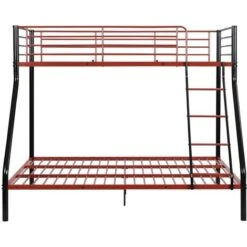 Letto A Castello 90 E 140 X 190 Cm Acciaio Nero E Rosso - ELEVATIO IV -Cameretta Per Bambini 59278954 5