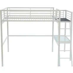 Letto A Soppalco Con Piano Scrivania 140 X 190 Cm Bianco + Materasso - CASUAL II 10 Letto A Soppalco Con Piano Scrivania 140 X 190 Cm Bianco + Materasso - CASUAL II -Cameretta Per Bambini 59279020 4