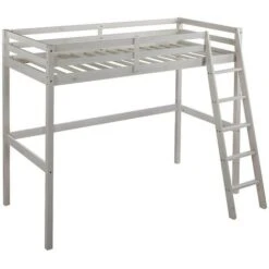 Letto A Soppalco 90x190 Cm In Pino Massello Sbiancato - GEDEON 10 Letto A Soppalco 90x190 Cm In Pino Massello Sbiancato - GEDEON -Cameretta Per Bambini 59284360 4