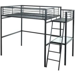 Letto A Soppalco Con Spazio Scrivania Antracite 140 X 190 Cm CASUAL II + Materasso Compreso 9 Letto A Soppalco Con Spazio Scrivania Antracite 140 X 190 Cm CASUAL II + Materasso Compreso -Cameretta Per Bambini 59284845 3