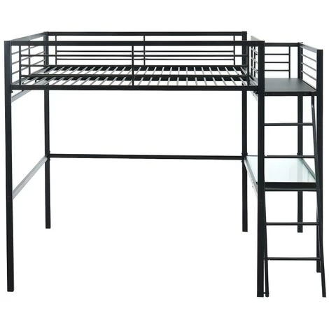 Letto A Soppalco Con Spazio Scrivania Antracite 140 X 190 Cm CASUAL II + Materasso Compreso 6 Letto A Soppalco Con Spazio Scrivania Antracite 140 X 190 Cm CASUAL II + Materasso Compreso - immagine 4