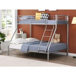 Letto A Castello 90 E 140 X 190 Cm In Metallo Argento - ELEVATIO -Cameretta Per Bambini 59285307 2