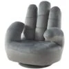 Poltrona Mano Per Bambini Girevole In Velluto Antracite - CATCHY -Cameretta Per Bambini 59285400 1