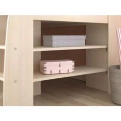 Letto Combinato Con Scrivania E Scomparti 90 X 200 Cm Rovere + Materasso - APOLINE 9 Letto Combinato Con Scrivania E Scomparti 90 X 200 Cm Rovere + Materasso - APOLINE -Cameretta Per Bambini 59286858 3