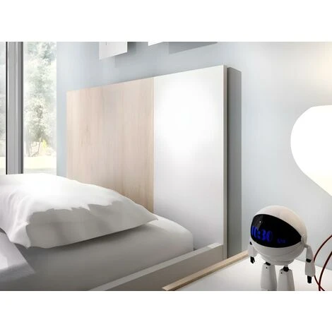 Letto Singolo Con Letto Estraibile 90 X 190 Cm Quercia E Bianco - SONIA 6 Letto Singolo Con Letto Estraibile 90 X 190 Cm Quercia E Bianco - SONIA - immagine 4