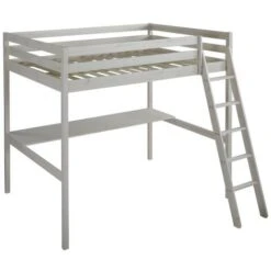 Letto A Soppalco + Materasso E Scrivania 140 X 190 Cm Pino Massello Sbiancato - GEDEON II 10 Letto A Soppalco + Materasso E Scrivania 140 X 190 Cm Pino Massello Sbiancato - GEDEON II -Cameretta Per Bambini 59291336 4