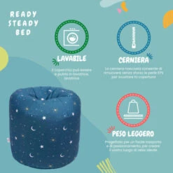 Ready Steady Bed Pouf Da Interno Per Bambini, Pouf Da Soggiorno, Moonlight -Cameretta Per Bambini 60310784 5