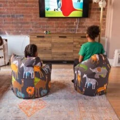 Ready Steady Bed Pouf Con Personaggi Per Bambini, Mobili Per Camera Da Letto Per Bambini, Pouf Per Sala Giochi, Africa -Cameretta Per Bambini 60310846 5