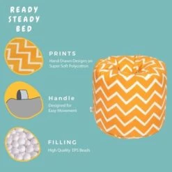 Ready Steady Bed Pouf Da Interno Per Bambini, Pouf Da Soggiorno, Zigzag -Cameretta Per Bambini 60310848 3