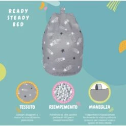 Ready Steady Bed Pouf Da Interno Per Bambini, Pouf Da Soggiorno, Stelle Filanti -Cameretta Per Bambini 60310862 3
