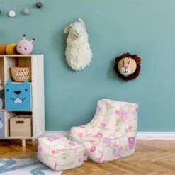 Ready Steady Bed - Poltrona Per Bambini, Comodo Pouf Con Sgabello (gufi) -Cameretta Per Bambini 60311396 4