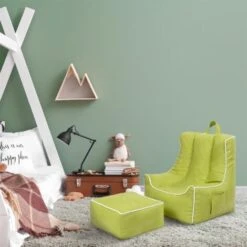Ready Steady Bed - Pouf Per Bambini Con Sgabello, Poltrona Ergonomica Per Bambini, Lime 8 Ready Steady Bed - Pouf Per Bambini Con Sgabello, Poltrona Ergonomica Per Bambini, Lime -Cameretta Per Bambini 60311409 4