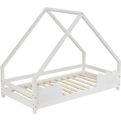 Letto Per Bambini 80x160cm Letto Per Bambini In Legno Di Pino Letto Per Bambini Casa Per Bambini Con Protezione Anticaduta E Rete A Doghe, Bianco 8 Letto Per Bambini 80x160cm Letto Per Bambini In Legno Di Pino Letto Per Bambini Casa Per Bambini Con Protezione Anticaduta E Rete A Doghe, Bianco -Cameretta Per Bambini 60649492 2