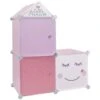 CMP IBERICA Armadio Modulabile A 3 Cubi Per Bambina, Decorazione Per Camera Da Letto, Mobile, Rosa, 30x30x100cm -Cameretta Per Bambini 61349897 1