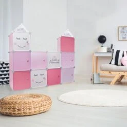 CMP IBERICA Armadio Modulabile A 3 Cubi Per Bambina, Decorazione Per Camera Da Letto, Mobile, Rosa, 30x30x100cm -Cameretta Per Bambini 61349897 4