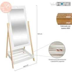 Set Di Specchi In Legno + Perchero Bambino Nuvola Bene A Casa -Cameretta Per Bambini 61349974 2