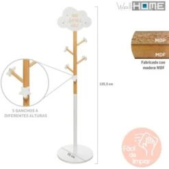 Set Di Specchi In Legno + Perchero Bambino Nuvola Bene A Casa -Cameretta Per Bambini 61349974 3