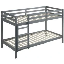 Letto A Castello 2 X 90 X 190 Cm Abete Massello Grigio - ANICET II -Cameretta Per Bambini 61525450 4