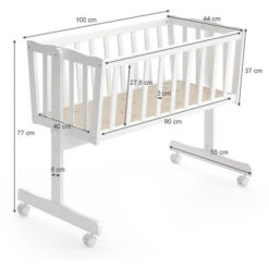 Culla Per Babé „Noah“ Bianco/grigio VitaliSpa -Cameretta Per Bambini 62326379 3