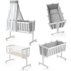 Culla Per Babé „Noah“ Bianco/grigio VitaliSpa -Cameretta Per Bambini 62326379 4