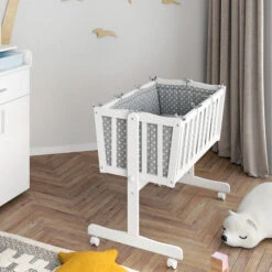 Culla Per Babé „Noah“ Bianco/grigio VitaliSpa -Cameretta Per Bambini 62326379 5