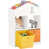 SoBuy Libreria Per Bambini Scaffale Per Bambini Con 2 Scatole In Tessuto Organizer Per Giocattoli Bianco KMB49-W -Cameretta Per Bambini 63700682 1