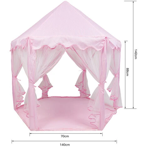 Castello Principessa Portatile Tenda Casetta Tenda Principessa Casa E Castello Giochi Rosa Per Bambini 4 Castello Principessa Portatile Tenda Casetta Tenda Principessa Casa E Castello Giochi Rosa Per Bambini - immagine 2