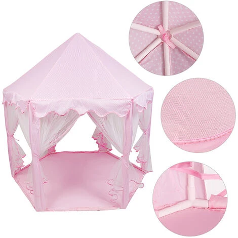 Castello Principessa Portatile Tenda Casetta Tenda Principessa Casa E Castello Giochi Rosa Per Bambini 6 Castello Principessa Portatile Tenda Casetta Tenda Principessa Casa E Castello Giochi Rosa Per Bambini - immagine 4