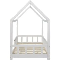 Letto Per Bambini Con Barriere Legno Massello Di Pino 90 X 200 Cm Bianco 11 Letto Per Bambini Con Barriere Legno Massello Di Pino 90 X 200 Cm Bianco -Cameretta Per Bambini 63866590 5