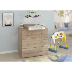 Cassettiera MIA 80 Cm Con Fasciatoio Rovere Sonoma -Cameretta Per Bambini 64084843 3