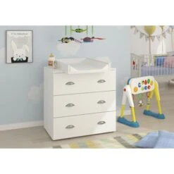 Cassettiera MIA 80 Cm Con Fasciatoio Bianco Opaco -Cameretta Per Bambini 64084851 3