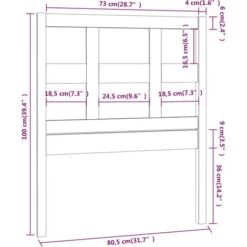 Testiera Per Letto 80,5x4x100 Cm In Legno Massello Di Pino VidaXL 9 Testiera Per Letto 80,5x4x100 Cm In Legno Massello Di Pino VidaXL -Cameretta Per Bambini 64441358 3
