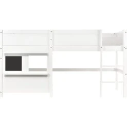 Letto Per Bambini 90x200 Da Gioco Letto A Castello Con Due Pannelli Pronti Per I Graffiti, Bianco -Cameretta Per Bambini 64453402 5