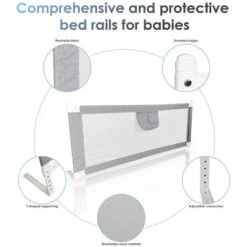 Randaco Barrière De Lit Extra-Large De 180 Cm Protection De Lit Pour Tout-Petit Accessoire De Chambre Pour Garçons Et Filles Barrière De Lit 11 Randaco Barrière De Lit Extra-Large De 180 Cm Protection De Lit Pour Tout-Petit Accessoire De Chambre Pour Garçons Et Filles Barrière De Lit -Cameretta Per Bambini 65648166 5