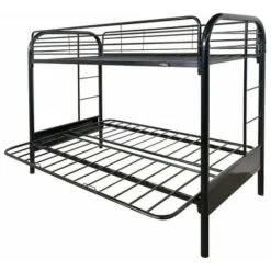 Letto A Castello POLO - Metallo - Nero -Cameretta Per Bambini 6583867 3