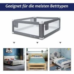 Sponda Letto, Sponda Letto 200 Cm, Sponda Letto, Sponda Letto, Adatta Per Culle, Letti Dei Genitori E Tutti I Materassi In Legno Massello -Cameretta Per Bambini 66559237 5
