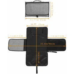 Fasciatoio Portatile, Fasciatoio Da Viaggio, Fasciatoio Pieghevole Con Tasche Per Imbottitura Per La Testa Kit Fasciatoio Per Orinatoio Per Viaggi All'aperto A Casa Del Bambino (grigio) -Cameretta Per Bambini 67411676 2