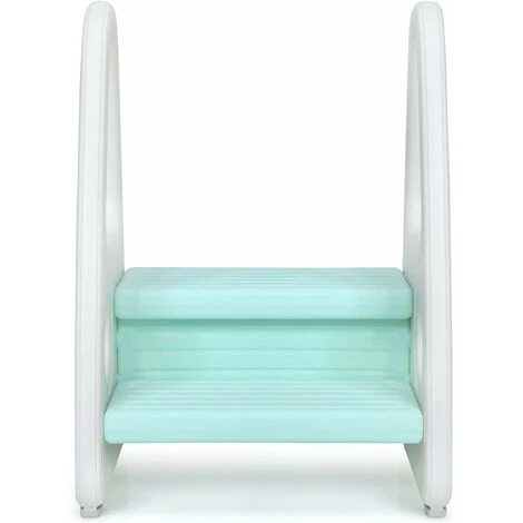 DREAMADE Pedane Alzabimbo, Sgabello Rialzo Con Bracciali Per Bambini Piccoli, Sgabello Scala A 2 Gradini In Plastica Antiscivolo Di Sicurezza, Ideale Per WC E Cucina, 44x39,5x61 Cm (Blu) 5 DREAMADE Pedane Alzabimbo, Sgabello Rialzo Con Bracciali Per Bambini Piccoli, Sgabello Scala A 2 Gradini In Plastica Antiscivolo Di Sicurezza, Ideale Per WC E Cucina, 44x39,5x61 Cm (Blu) - immagine 3