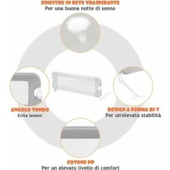 DREAMADE Sponda Per Il Letto 100 Cm, Sponda Letto Di Sicurezza Per Bambini Piccoli, Sponda Pieghevole Anti Caduta Per Bimbi, Sponda Universale Per Letti Singoli E Matrimoniali (Grigio) 9 DREAMADE Sponda Per Il Letto 100 Cm, Sponda Letto Di Sicurezza Per Bambini Piccoli, Sponda Pieghevole Anti Caduta Per Bimbi, Sponda Universale Per Letti Singoli E Matrimoniali (Grigio) -Cameretta Per Bambini 67647450 3