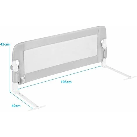 DREAMADE Sponda Per Il Letto 100 Cm, Sponda Letto Di Sicurezza Per Bambini Piccoli, Sponda Pieghevole Anti Caduta Per Bimbi, Sponda Universale Per Letti Singoli E Matrimoniali (Grigio) 7 DREAMADE Sponda Per Il Letto 100 Cm, Sponda Letto Di Sicurezza Per Bambini Piccoli, Sponda Pieghevole Anti Caduta Per Bimbi, Sponda Universale Per Letti Singoli E Matrimoniali (Grigio) - immagine 5