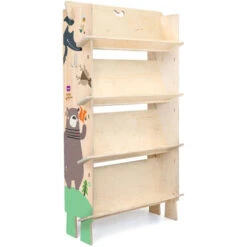 Onlywood Libreria Montessori Legno MAGIC WOOD Con Disegni Colorati
