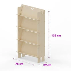 Onlywood Libreria Montessori Legno ALICE Con Disegni Colorati -Cameretta Per Bambini 67712542 3