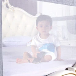 Sponde Letto Di Sicurezza Bambini Verde 150cm Poliestere - Sponda Per Lettino Protezione Per Bambini -Cameretta Per Bambini 68693859 4