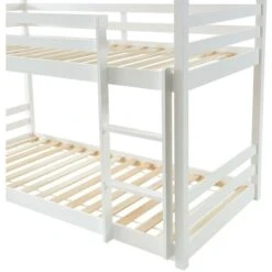 Letto A Castello Triplo 3 X 90 X 200 Cm Abete Bianco - VAGAR 11 Letto A Castello Triplo 3 X 90 X 200 Cm Abete Bianco - VAGAR -Cameretta Per Bambini 69610868 5