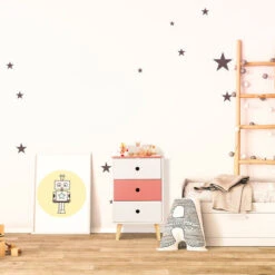 Relaxdays Comodino Per La Cameretta Dei Bambini, Scaffale A 3 Cassetti, HLP 61,5x38x30 Cm, MDF, Legno Pino, Bianco Rosa -Cameretta Per Bambini 69659769 5