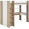 Letto A Soppalco Con Scrivania E Armadio 90 X 200 Cm Bianco E Naturale - AUCKLAND 1 Letto A Soppalco Con Scrivania E Armadio 90 X 200 Cm Bianco E Naturale - AUCKLAND -Cameretta Per Bambini 69753793 1