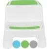 MINKUROW Sgabello Per Bambini, Sgabello Per Bambini, Piccolo Sgabello In Plastica, Sgabello Per Bambini Antiscivolo A 2 Gradini Per Vasino/Bagno/Cucina Verde -Cameretta Per Bambini 69784675 1